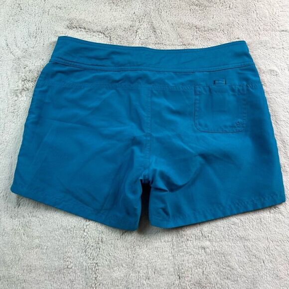The North Face Womens Size 10 Blue Plaid Reversible Swim Shorts Pockets 4" Insea - Picture 9 of 10
